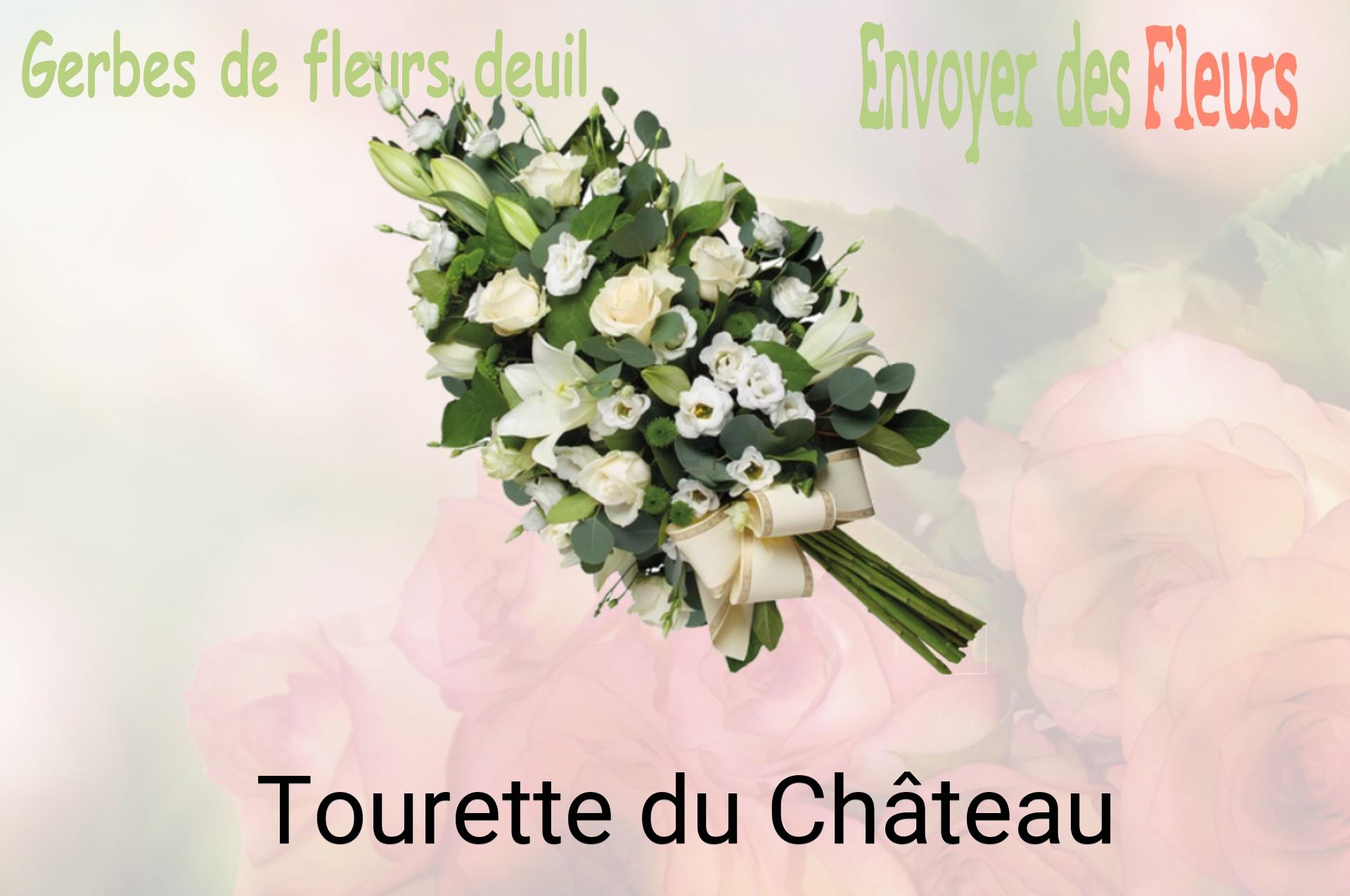 Gerbe de fleurs de deuil livrée à Tourette-du-Château